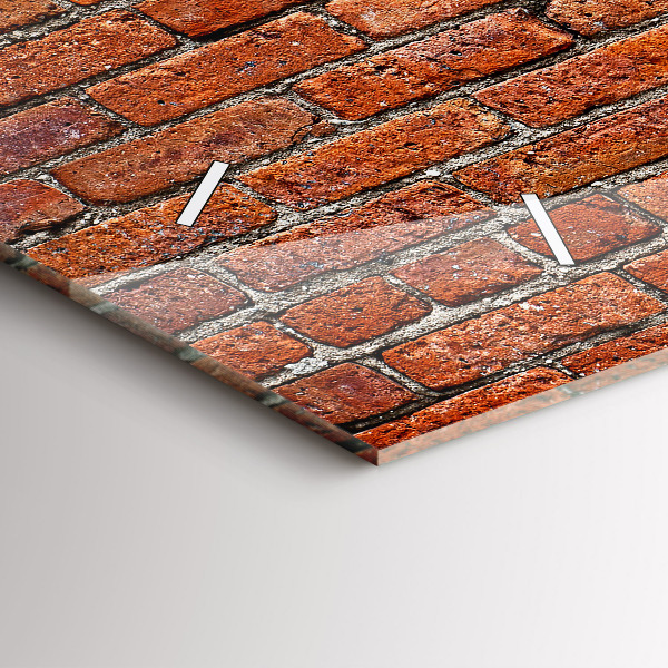 Horizontálne hodiny Stará tehlová stena