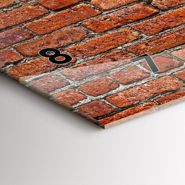 Horizontálne hodiny Stará tehlová stena