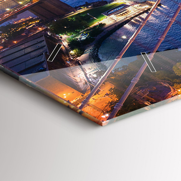 Horizontálne hodiny New York a západ slnka