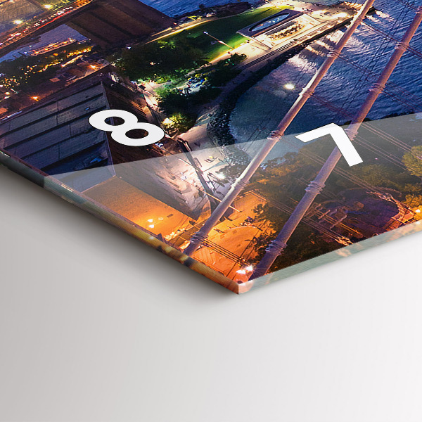 Horizontálne hodiny New York a západ slnka