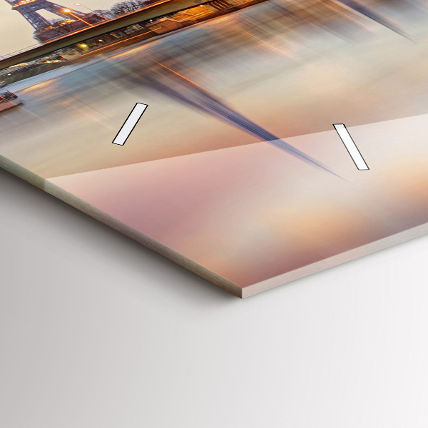 Horizontálne hodiny Panoráma s Eiffelovou vežou