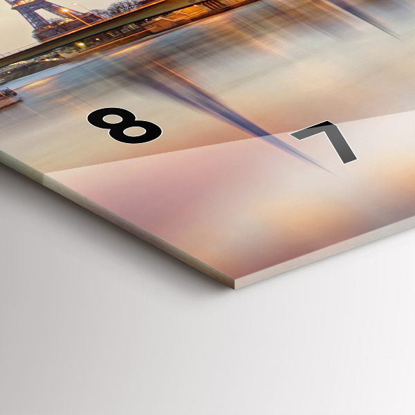 Horizontálne hodiny Panoráma s Eiffelovou vežou