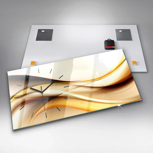 Horizontálne hodiny Vlnová abstrakcia