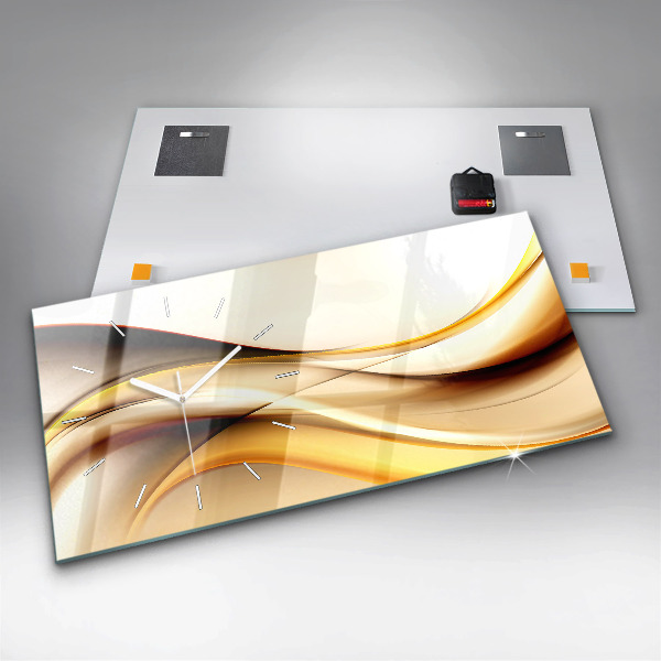 Horizontálne hodiny Vlnová abstrakcia