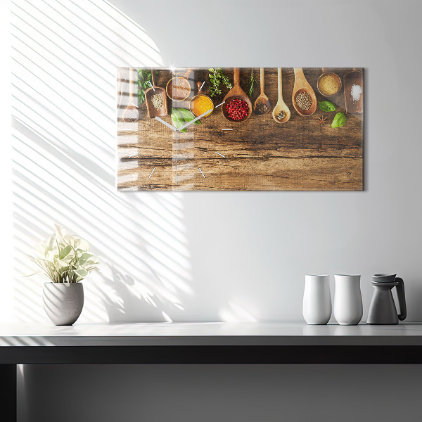 Horizontálne hodiny Lyžice korenia