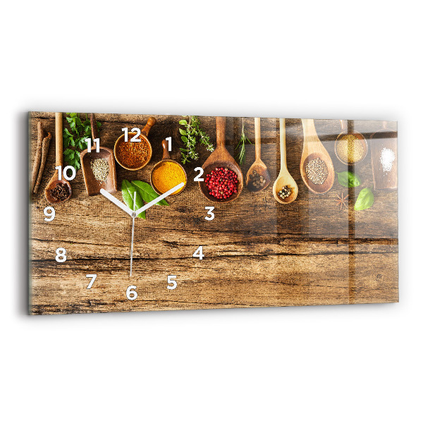 Horizontálne hodiny Lyžice korenia