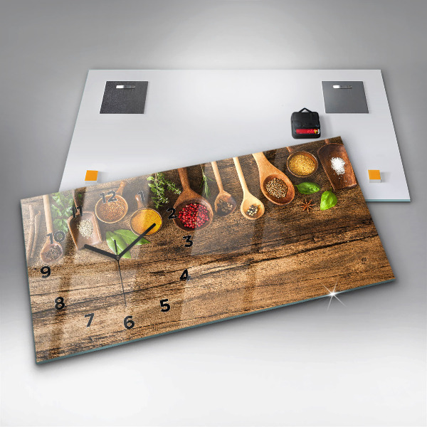 Horizontálne hodiny Lyžice korenia