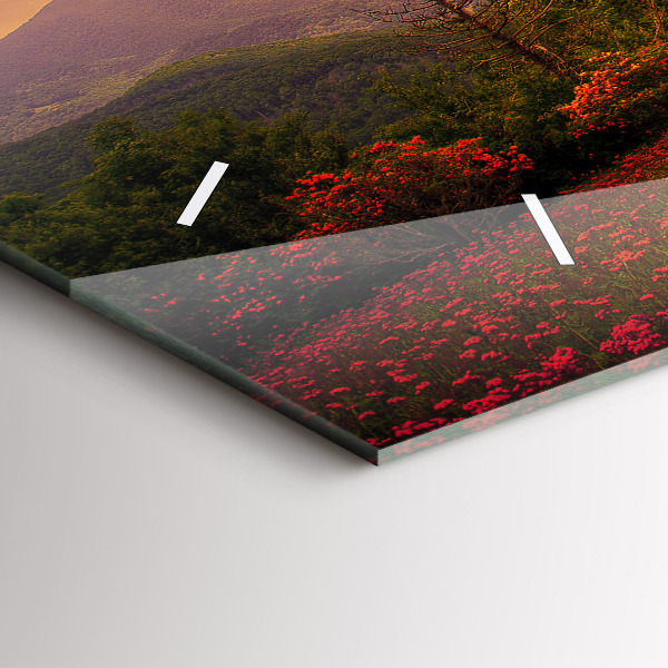 Horizontálne hodiny Láska strom srdca