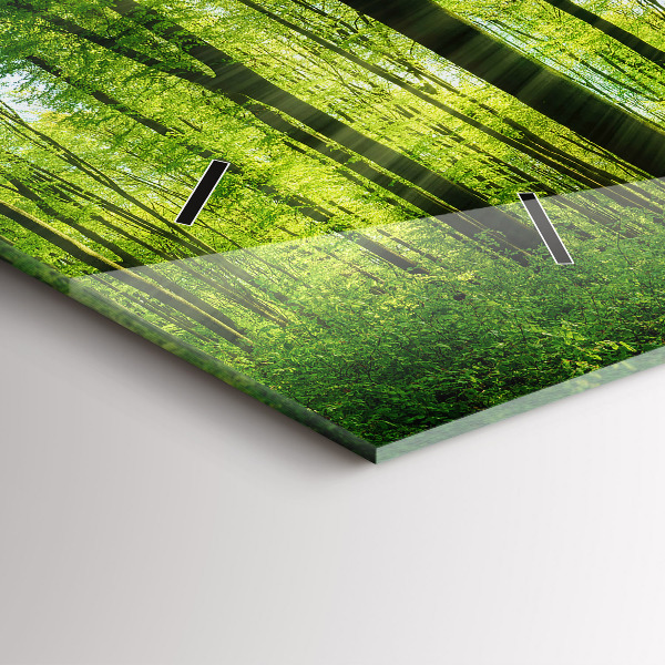 Horizontálne hodiny Prírodné lesné stromy