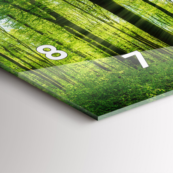 Horizontálne hodiny Prírodné lesné stromy