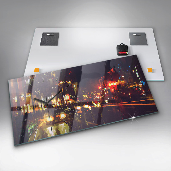 Horizontálne hodiny Maľované mesto