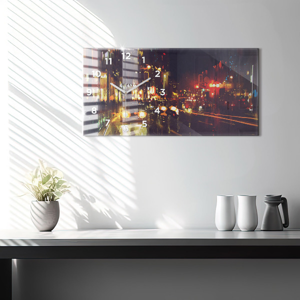 Horizontálne hodiny Maľované mesto