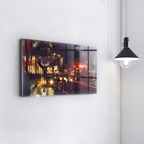 Horizontálne hodiny Maľované mesto