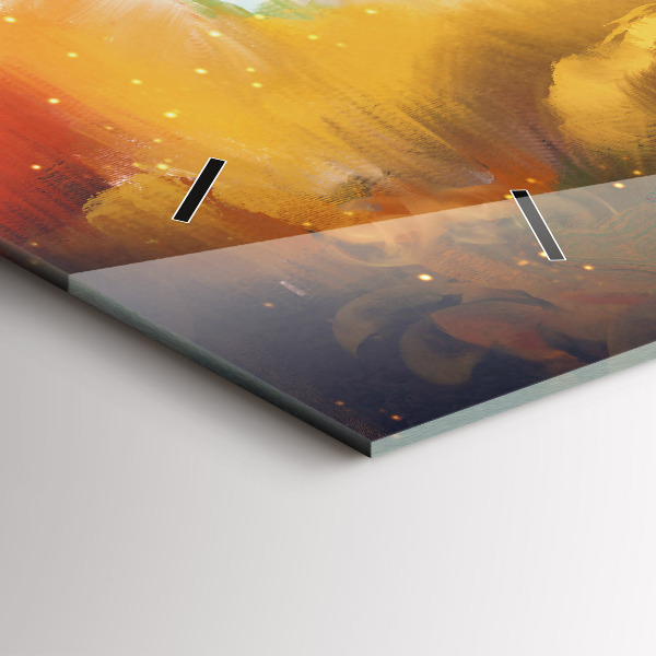 Horizontálne hodiny Abstraktný obraz