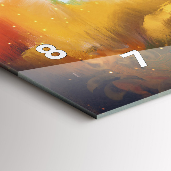 Horizontálne hodiny Abstraktný obraz