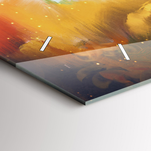 Horizontálne hodiny Abstraktný obraz