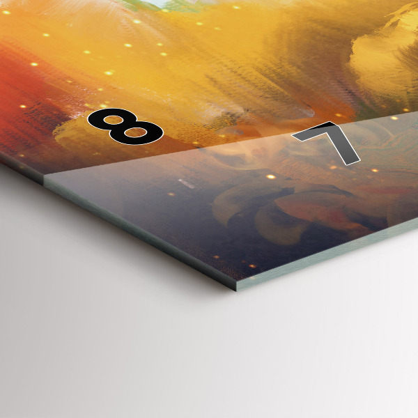 Horizontálne hodiny Abstraktný obraz