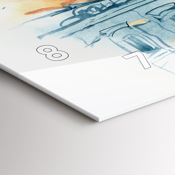 Horizontálne hodiny Ľudia v akvarelu