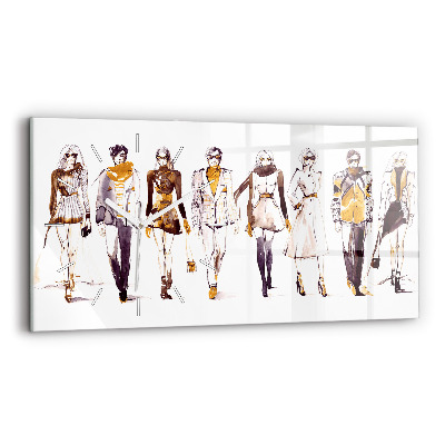 Horizontálne hodiny Žena a muž