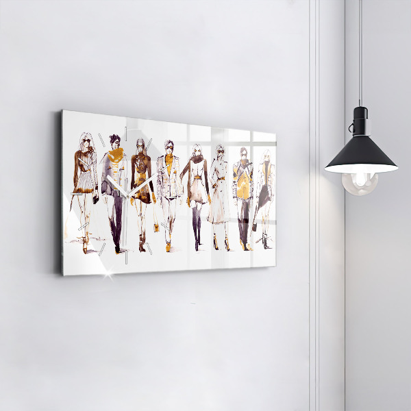 Horizontálne hodiny Žena a muž