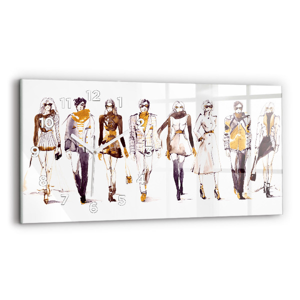 Horizontálne hodiny Žena a muž