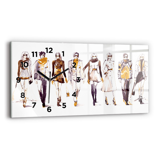 Horizontálne hodiny Žena a muž