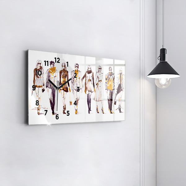 Horizontálne hodiny Žena a muž