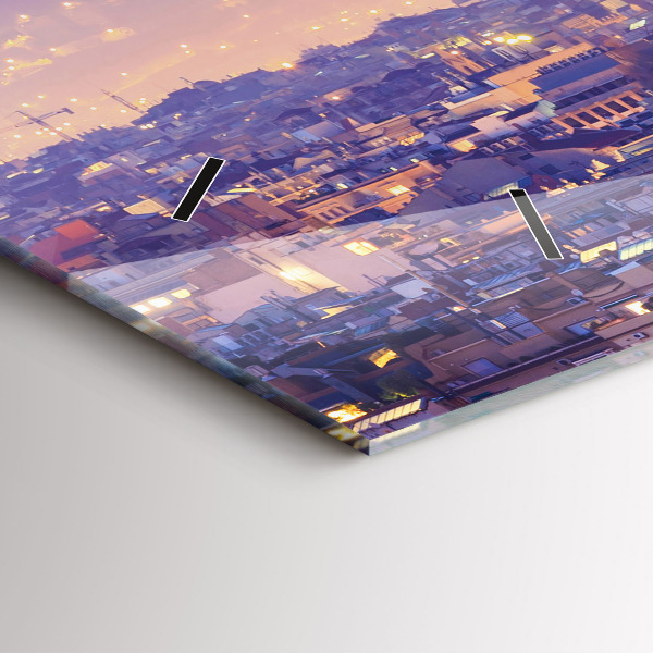 Horizontálne hodiny Pohľad na Barcelonu