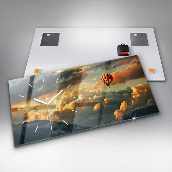 Horizontálne hodiny Let balónom v oblakoch