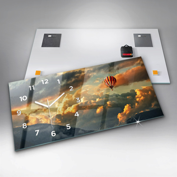 Horizontálne hodiny Let balónom v oblakoch