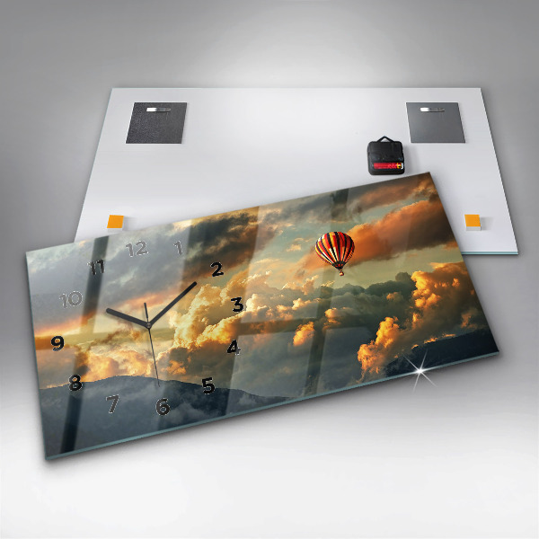 Horizontálne hodiny Let balónom v oblakoch