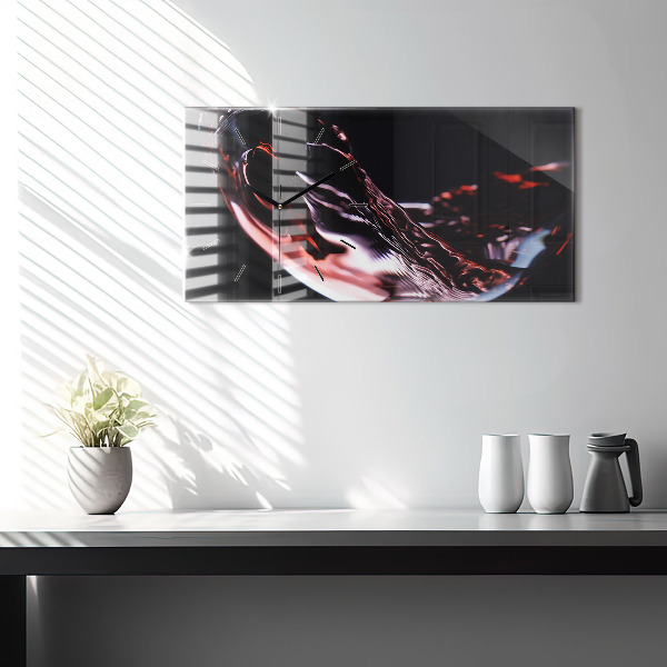 Horizontálne hodiny Pohár vína