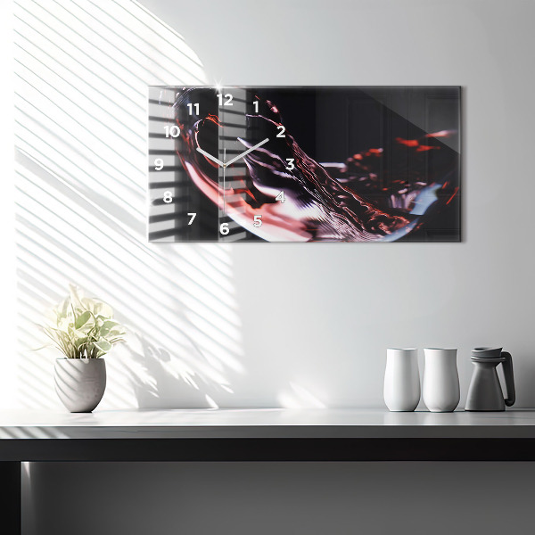 Horizontálne hodiny Pohár vína