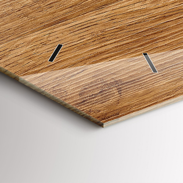 Horizontálne hodiny Svetlé drevo