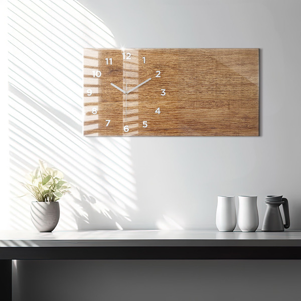 Horizontálne hodiny Svetlé drevo