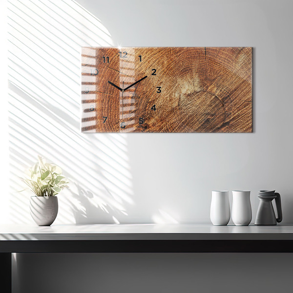 Horizontálne hodiny Starý kmeň stromu