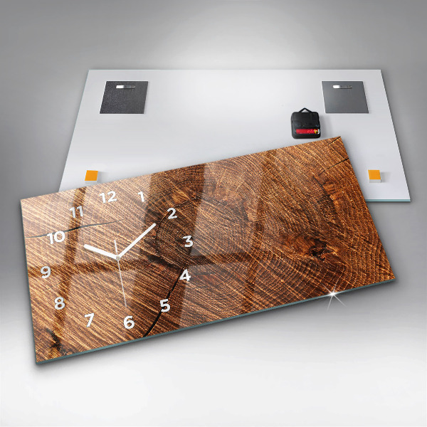 Horizontálne hodiny Dekoratívne drevo
