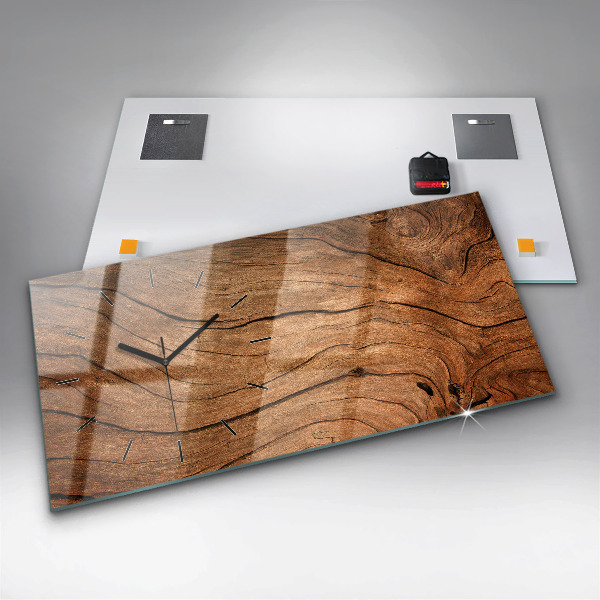 Horizontálne hodiny Staré drevo