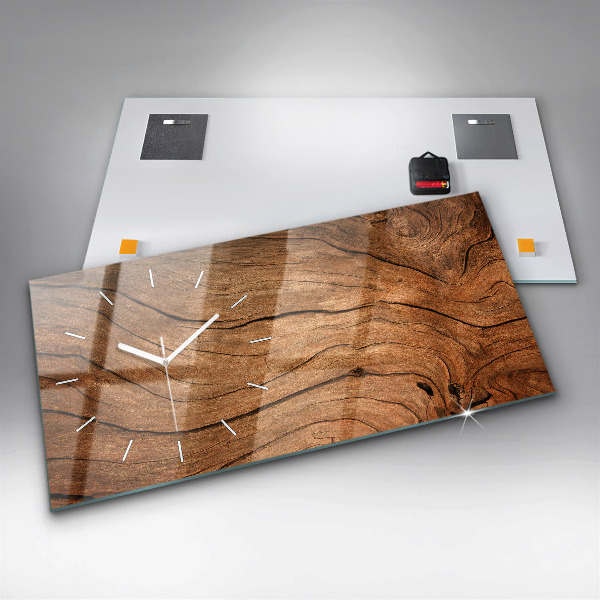 Horizontálne hodiny Staré drevo