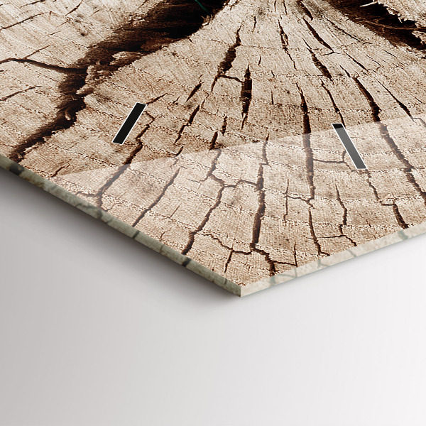 Horizontálne hodiny Starý drevený peň