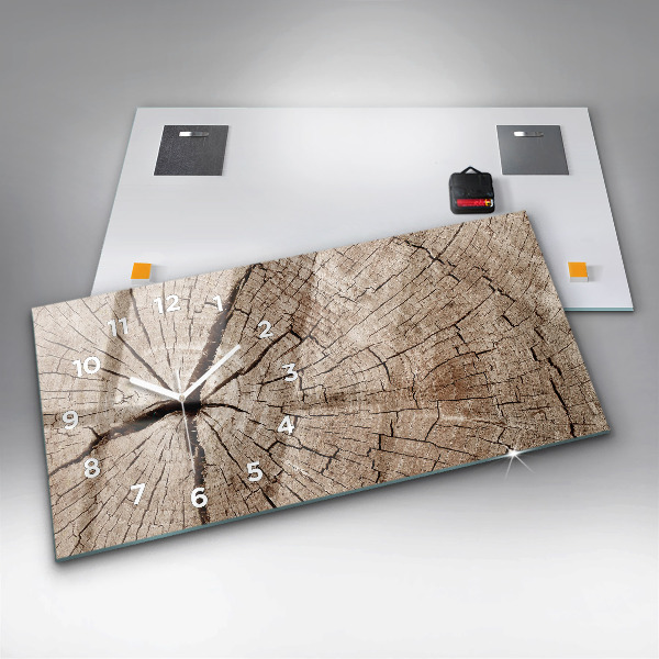 Horizontálne hodiny Starý drevený peň