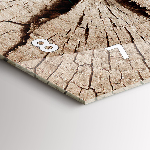 Horizontálne hodiny Starý drevený peň