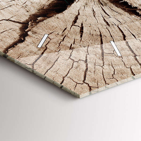 Horizontálne hodiny Starý drevený peň