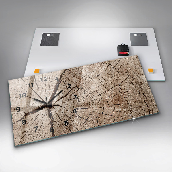 Horizontálne hodiny Starý drevený peň