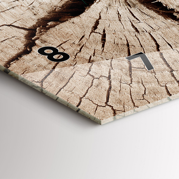 Horizontálne hodiny Starý drevený peň