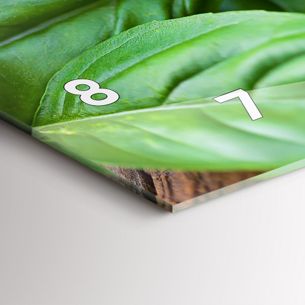 Horizontálne hodiny Listy bazalky