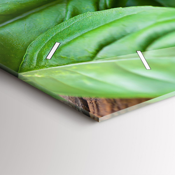 Horizontálne hodiny Listy bazalky