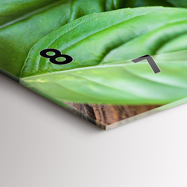 Horizontálne hodiny Listy bazalky