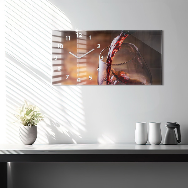 Horizontálne hodiny Pohárik vína