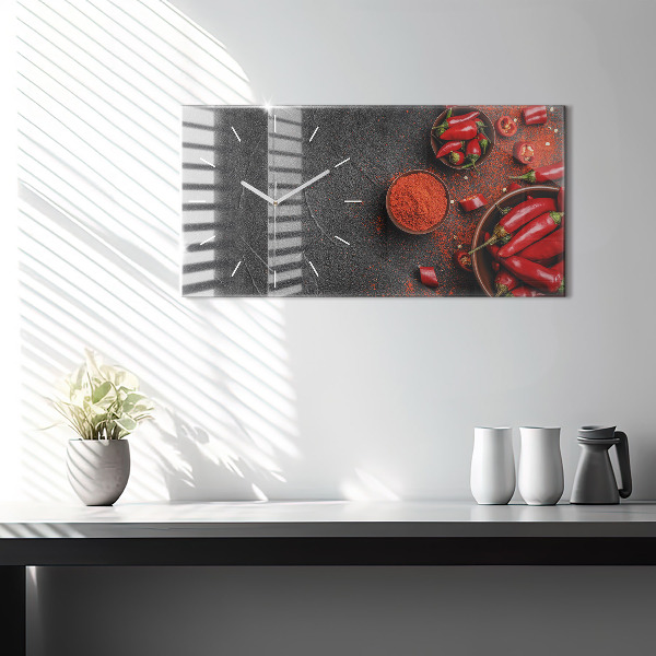 Horizontálne hodiny Červené papriky